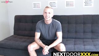 NextDoorXXX.com - Handsome stud teases with his body while jerking off on cam