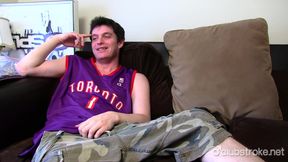 Brunette Amateur Straight Guy Josh Masturbating