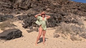POV Flashing in the Breeze: Beach Tease in a Wrap Dress