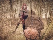 Femboy is walking by a public lake