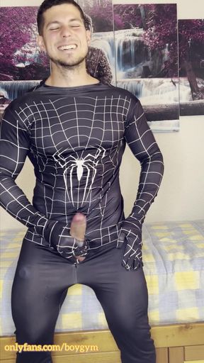 My Spiderman Cock Cums!