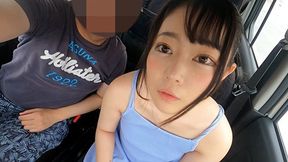 Big Eyes! Small & Cute! 147cm Osaka Mini Galblowjob & Handjob While Driving Locally