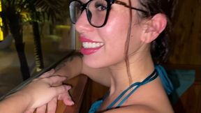 Latina beauty KATTY BLAKE gets banged in public spa
