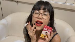 Topless smoking