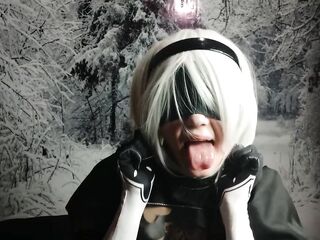 Nier automata cosplay: ahegao face