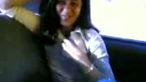 I finger fuck pussy of one sexy Indian teen in the car