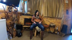cabin striptease – leather belt, jeans & slow teasing (part 2)