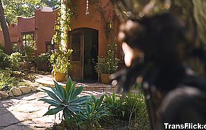 Threesome sex with the transgender Queen Natalie