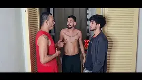 New Student DG Gets Welcomed by Brazilian Trio in A3 Group Sex Session