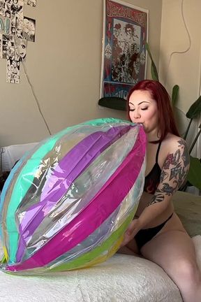 Blowing up My Inflatable Ball Pt 2