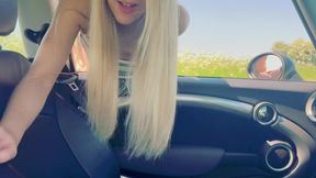 Little Caprice gets fucked under her car in public POV