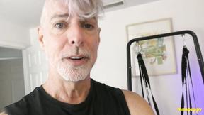 ”ManPuppy: Richard Lennox Jerks His Meat While Being Toy Screwed On Cam”