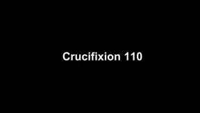Older girl's feet get roughed up in BDSM crucifixion