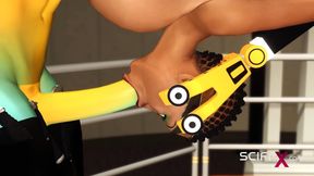 3d Ebony Girl Has Sex With A Sci-fi Android In The Lab