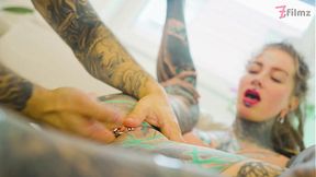 Tattooed pornstar's juicy rear and pussy get filled with enormous Italian cock