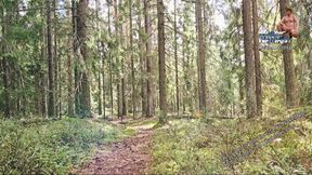 Naked Fat Man Walking in the Forest 2025