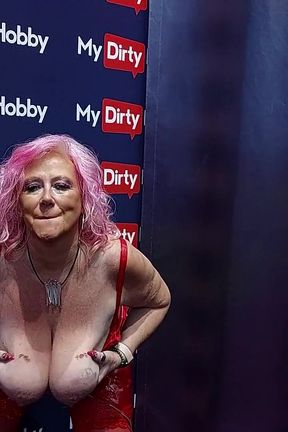 German Big Tiddy Granny Shows Her Horny Body