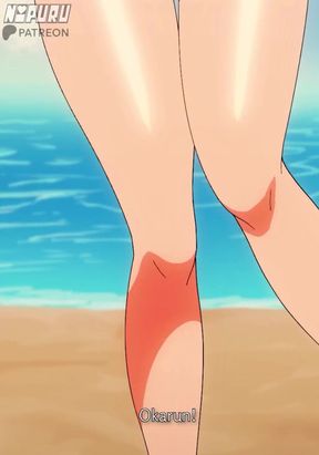 Anime hentai babe in a sexy bikini breaks the rules of reality