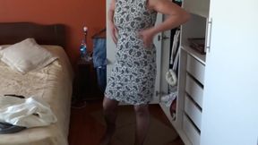 Cute stepmom undresses at family reunion