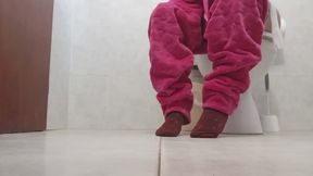 The first pee of the day with an explosive fart