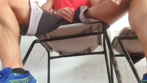 Sneaker Cock Destroyed Public Jerk Almost Caught Cum Flood