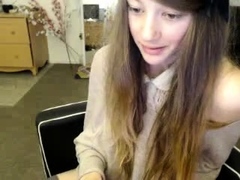 Emo teen on solo webcam masturbation