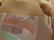 Riding my alien dildo in my diaper