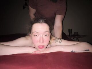 Obedient Bitch Degrades Herself Like A Admirable Angel & Dad Awards Her With Creampie & Squirting