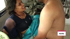 Desi Indian Kavita Maid Fuck with Houseowner Tatya in Kitchen, Pussy Licking, Licking Ass, Missionary, Doggystyle, Hindi Audio