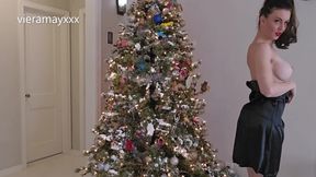 Christmas Lingerie Try on- Cum Countdown