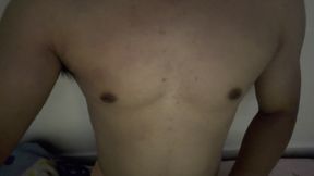 Boy Handsome Muscle Solo Cum Cock in House