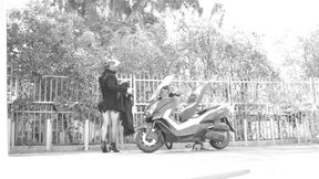 During the Ride, Her Skirt Lifts up and Reveals Her Small Penis