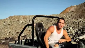 Hot milf with huge cock cum in real outdoor European scene