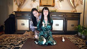 Dominatrix Mara Ties Marica Hase in Shibari then Exposes Her