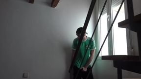 Sexy blnd twink used in jocsktrap by straight boy