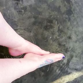 Soft pretty feet in the water