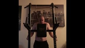 Fit Old Man Masturbating After Workout