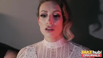 John fucks a hairy redhead and a hot MILF in a space taxi threesome