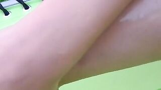Leonie April's Slippery Striptease - Erotic Teasing by Busty Brunette