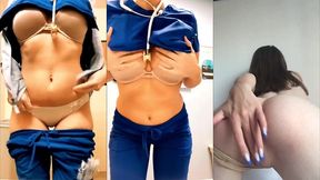 enfermera se desnuda en elconsultorio al frente se sus pacientes