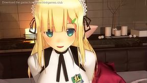 Busty Teen Hentai Maid Gives Amazing Blowjob Performance