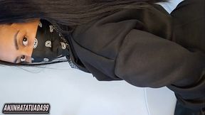 [SOLO] Bandana X batom rosa: punheta guiada at&eacute_ a explos&atilde_o de prazer no meu rosto!