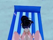 Kale titty fucks you before getting fucked on the beach - Dragon Ball Super Hentai.