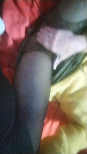 Crossdresser starting to heat up by sticky. Is very hungry