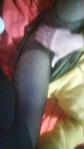 Crossdresser starting to heat up by sticky. Is very hungry