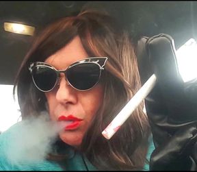 MAMA RUTHIE ENJOYING HER MARLBORO 100 MENTHOLS IN THE BATHROOM