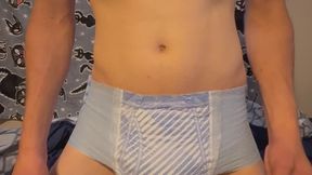 Locked & Diapered Cock Vs Magic Wand Vibrator