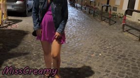 CAUGHT! Teacher gives FINGERING in PUBLIC at NIGHT in PARIS with people and cars nearby!