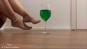 drink and rub your tongue on my soles