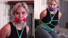 Anna- Jeans, Tied Up, Cleave Gag, Layered OTM Gag